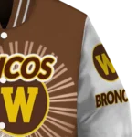 personalized-western-michigan-broncos-ferris-arena-brown-white-varsity-jacket-best-selling.webp