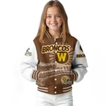 personalized-western-michigan-broncos-ferris-arena-brown-white-varsity-jacket-best-selling.webp