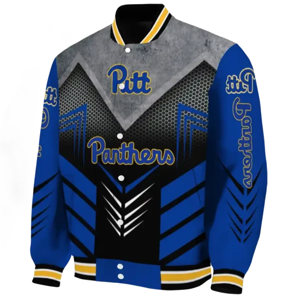 pittsburgh panthers arrow layer royal blue black varsity jacket best selling.webp