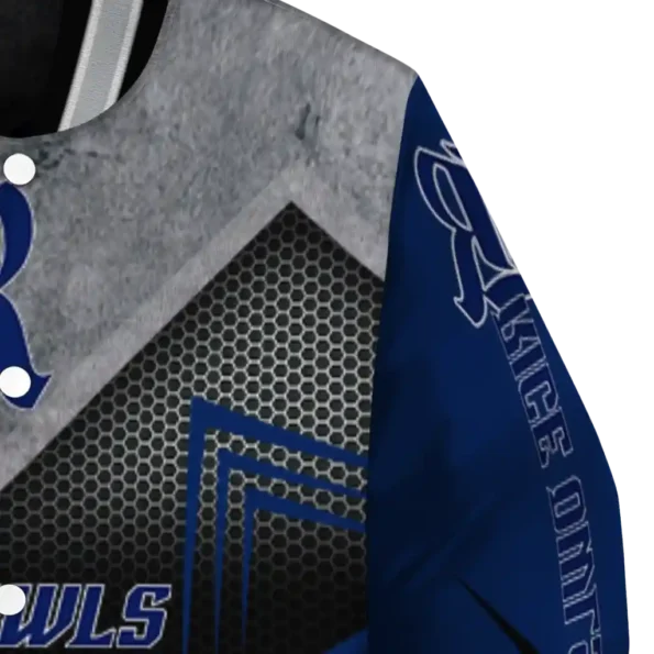 rice owls arrow layer navy blue black varsity jacket premium grade.webp