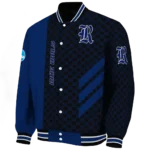 rice owls triple side stripes navy blue black varsity jacket best selling.webp