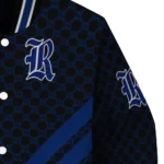 rice owls triple side stripes navy blue black varsity jacket best selling.webp