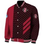 san diego state aztecs triple side stripes red black varsity jacket best selling.webp