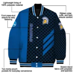 san jose state spartans triple side stripes blue black varsity jacket best selling.webp