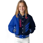 smu mustangs triple side stripes blue black varsity jacket best selling.webp