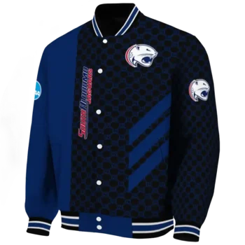 south alabama jaguars triple side stripes blue black varsity jacket best selling.webp