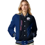 south alabama jaguars triple side stripes blue black varsity jacket best selling.webp