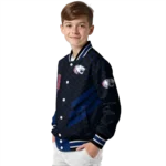 south alabama jaguars triple side stripes blue black varsity jacket best selling.webp