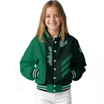 south florida bulls triple side stripes green black varsity jacket best selling.webp