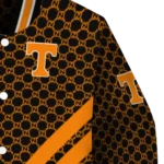 tennessee volunteers triple side stripes orange black varsity jacket best selling.webp