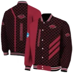 arkansas-razorbacks-triple-side-stripes-red-black-varsity-jacket-best-selling.webp