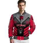 arkansas state red wolves arrow layer scarlet black varsity jacket best selling.webp
