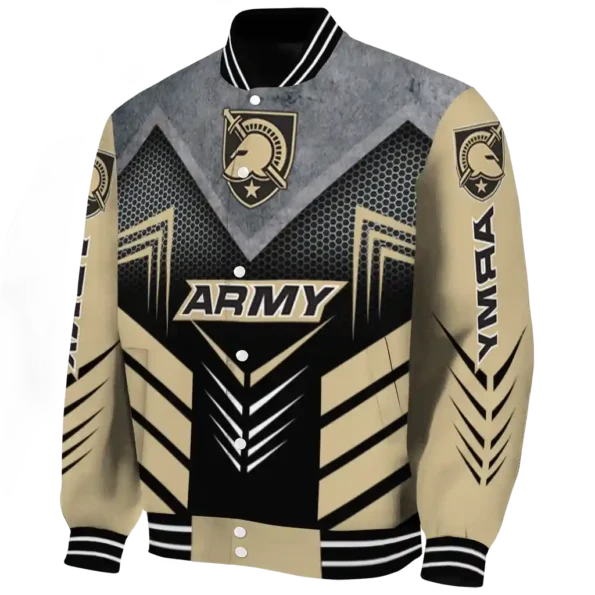 army black knights arrow layer gold black varsity jacket best selling.webp