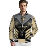 army black knights arrow layer gold black varsity jacket best selling.webp