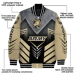army black knights arrow layer gold black varsity jacket best selling.webp