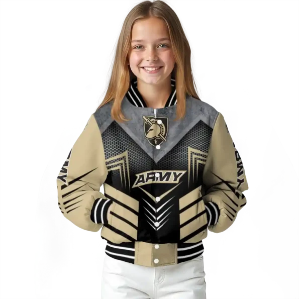 army black knights arrow layer gold black varsity jacket top rated.webp