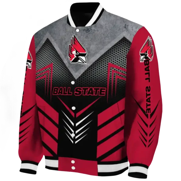 ball state cardinals arrow layer red black varsity jacket best selling.webp