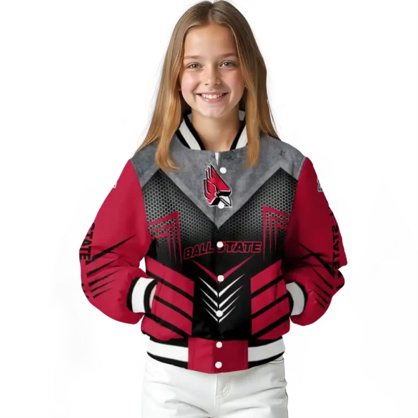 ball state cardinals arrow layer red black varsity jacket top rated.webp