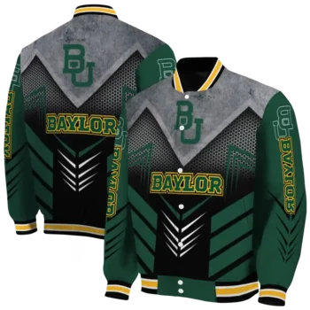 baylor bears arrow layer green black varsity jacket fashion forward.webp