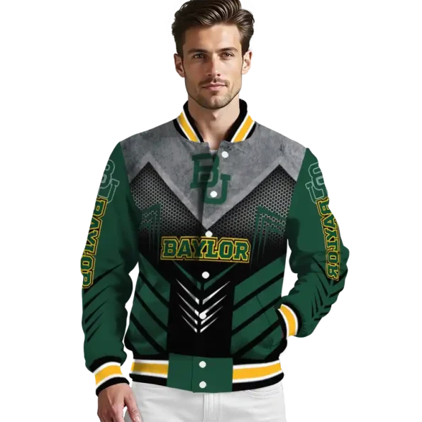 baylor bears arrow layer green black varsity jacket high quality.webp