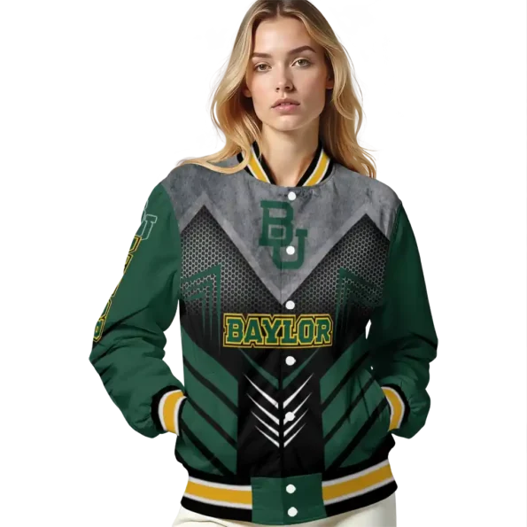 baylor bears arrow layer green black varsity jacket latest model.webp