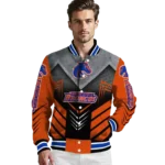 boise state broncos arrow layer orange black varsity jacket best selling.webp