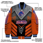 boise state broncos arrow layer orange black varsity jacket best selling.webp