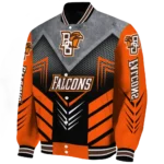 bowling green falcons arrow layer orange black varsity jacket best selling.webp