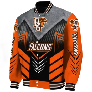 bowling green falcons arrow layer orange black varsity jacket best selling.webp