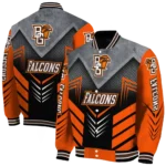 bowling green falcons arrow layer orange black varsity jacket best selling.webp