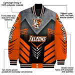 bowling green falcons arrow layer orange black varsity jacket best selling.webp