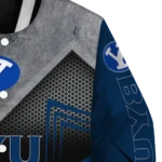 byu cougars arrow layer blue black varsity jacket best selling.webp