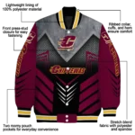 central michigan chippewas arrow layer maroon black varsity jacket best selling.webp