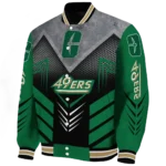 charlotte 49ers arrow layer green black varsity jacket best selling.webp