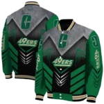 charlotte 49ers arrow layer green black varsity jacket best selling.webp