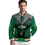 charlotte 49ers arrow layer green black varsity jacket best selling.webp