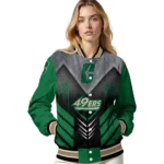 charlotte 49ers arrow layer green black varsity jacket best selling.webp