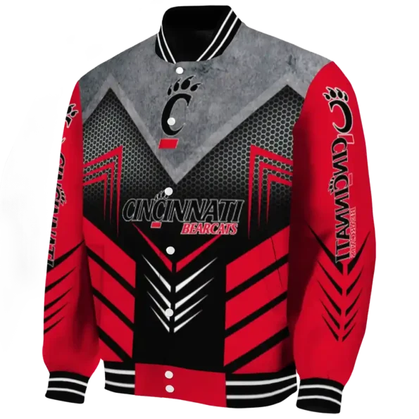 cincinnati bearcats arrow layer red black varsity jacket best selling.webp