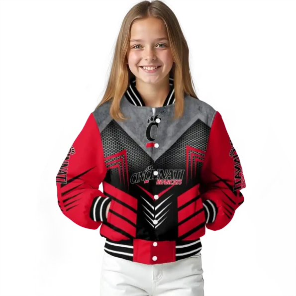 cincinnati bearcats arrow layer red black varsity jacket top rated.webp