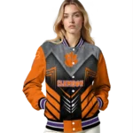 clemson tigers arrow layer orange black varsity jacket best selling.webp