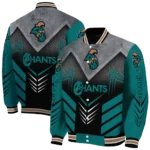 coastal carolina chanticleers arrow layer green black varsity jacket best selling.webp