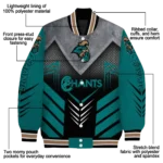 coastal carolina chanticleers arrow layer green black varsity jacket best selling.webp