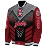 colgate raiders arrow layer maroon black varsity jacket best selling.webp