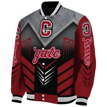 colgate raiders arrow layer maroon black varsity jacket best selling.webp