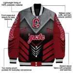 colgate raiders arrow layer maroon black varsity jacket best selling.webp
