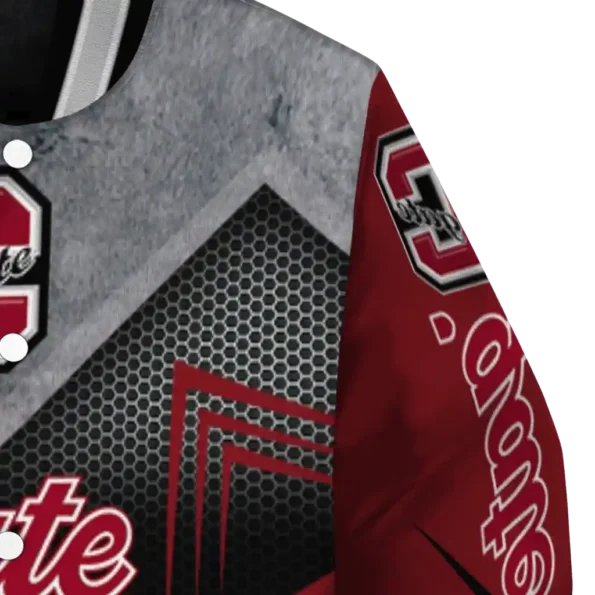 colgate raiders arrow layer maroon black varsity jacket premium grade.webp