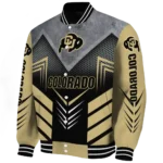 colorado buffaloes arrow layer gold black varsity jacket best selling.webp