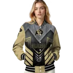 colorado buffaloes arrow layer gold black varsity jacket best selling.webp