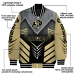 colorado buffaloes arrow layer gold black varsity jacket best selling.webp