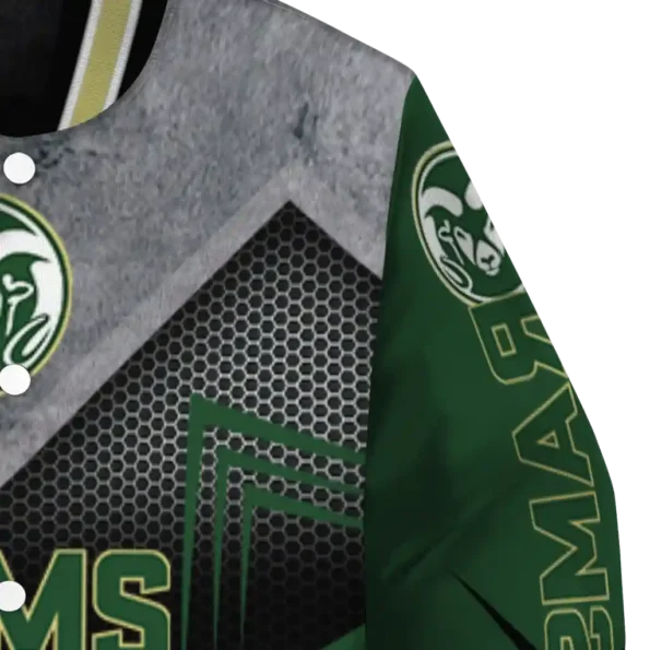 colorado state rams arrow layer green black varsity jacket premium grade.webp